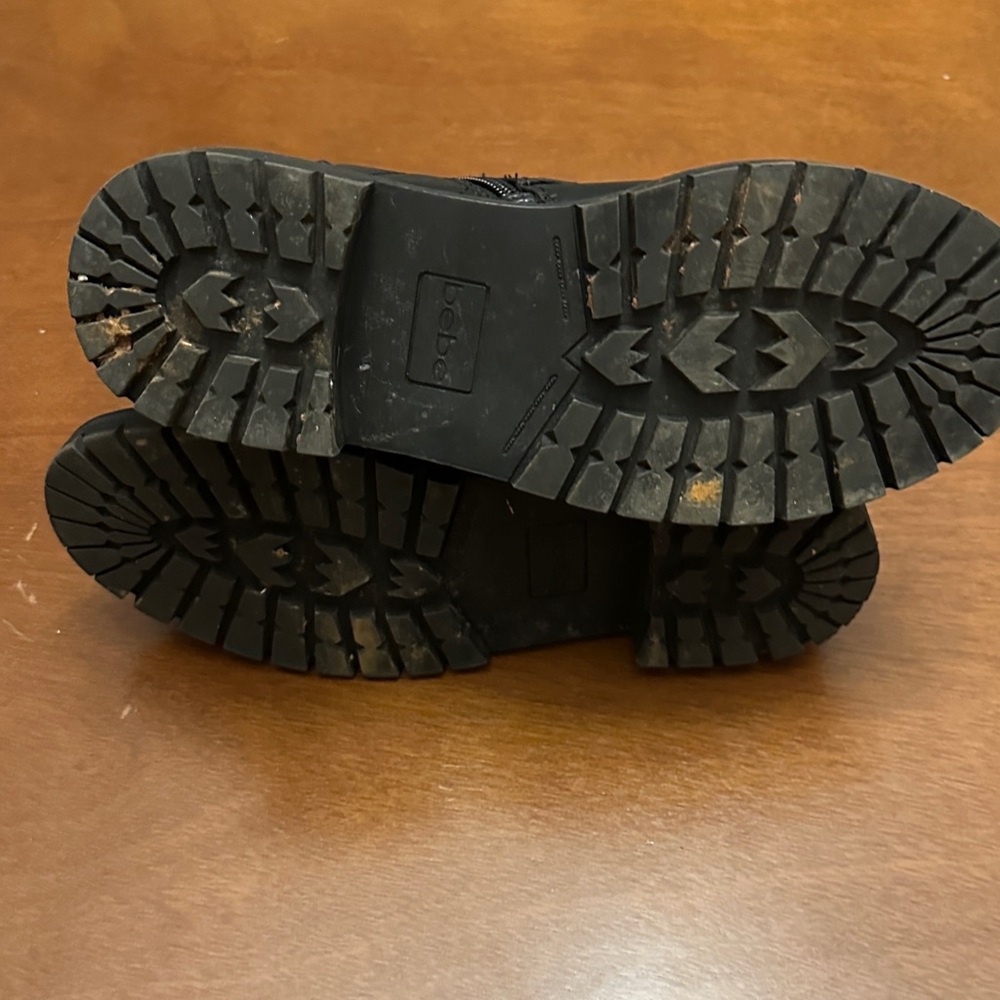 Bebe Black Quilted Boots with Gold Studs - Picture 13 of 13